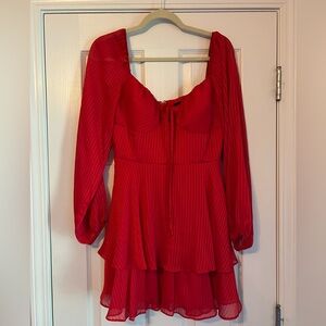 Dillards Red Dress. Worn once. Size 8